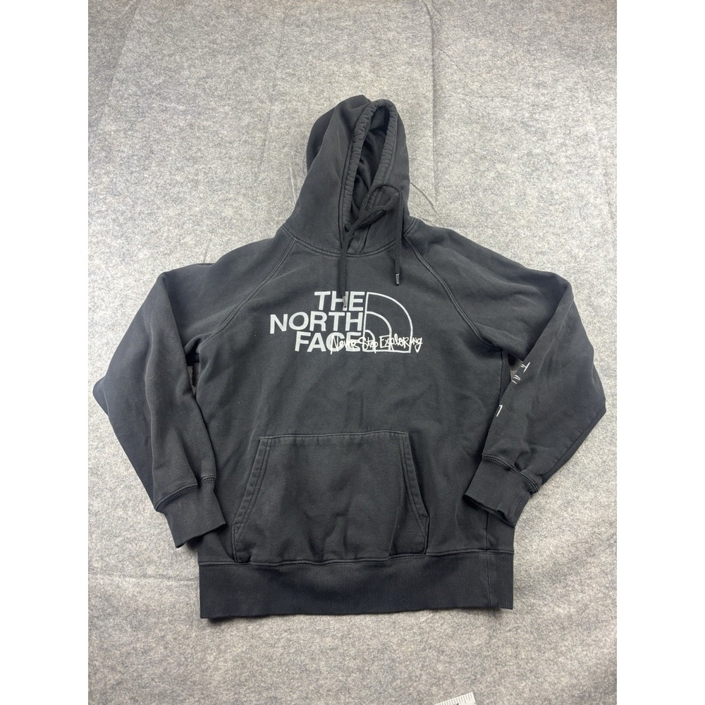 North Face Hoodie Womens S Black Streetwear‎ Graphic Injection Sweatshirt Hiking
